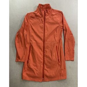 Eddie Bauer Jacket Parka Windbreaker Women's Size Large Pink Long Full Zip Up